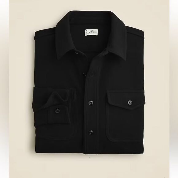 NWT J CREW Seaboard soft-knit shirt in black - Picture 7 of 9